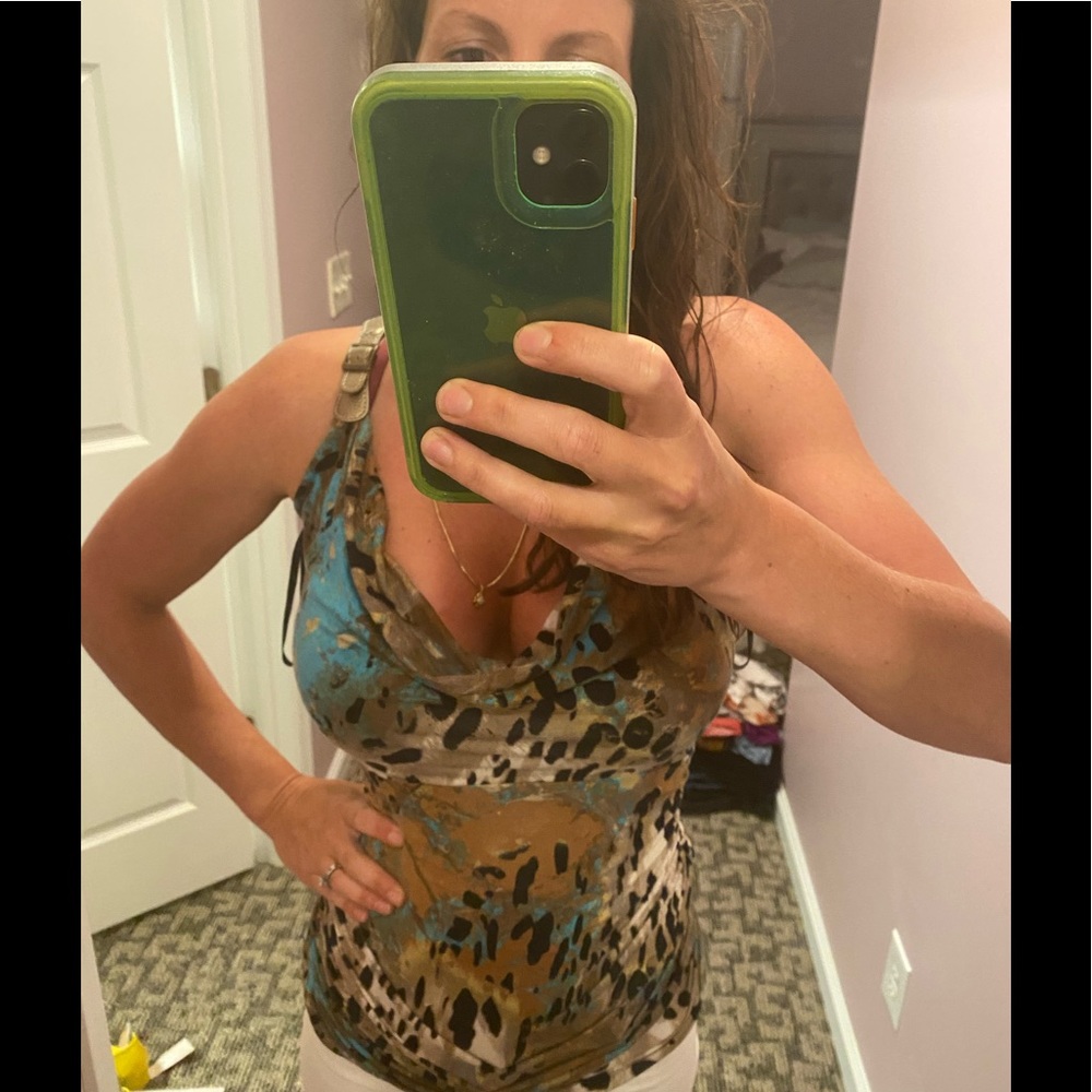 Size Small Sky leopard top- like new
